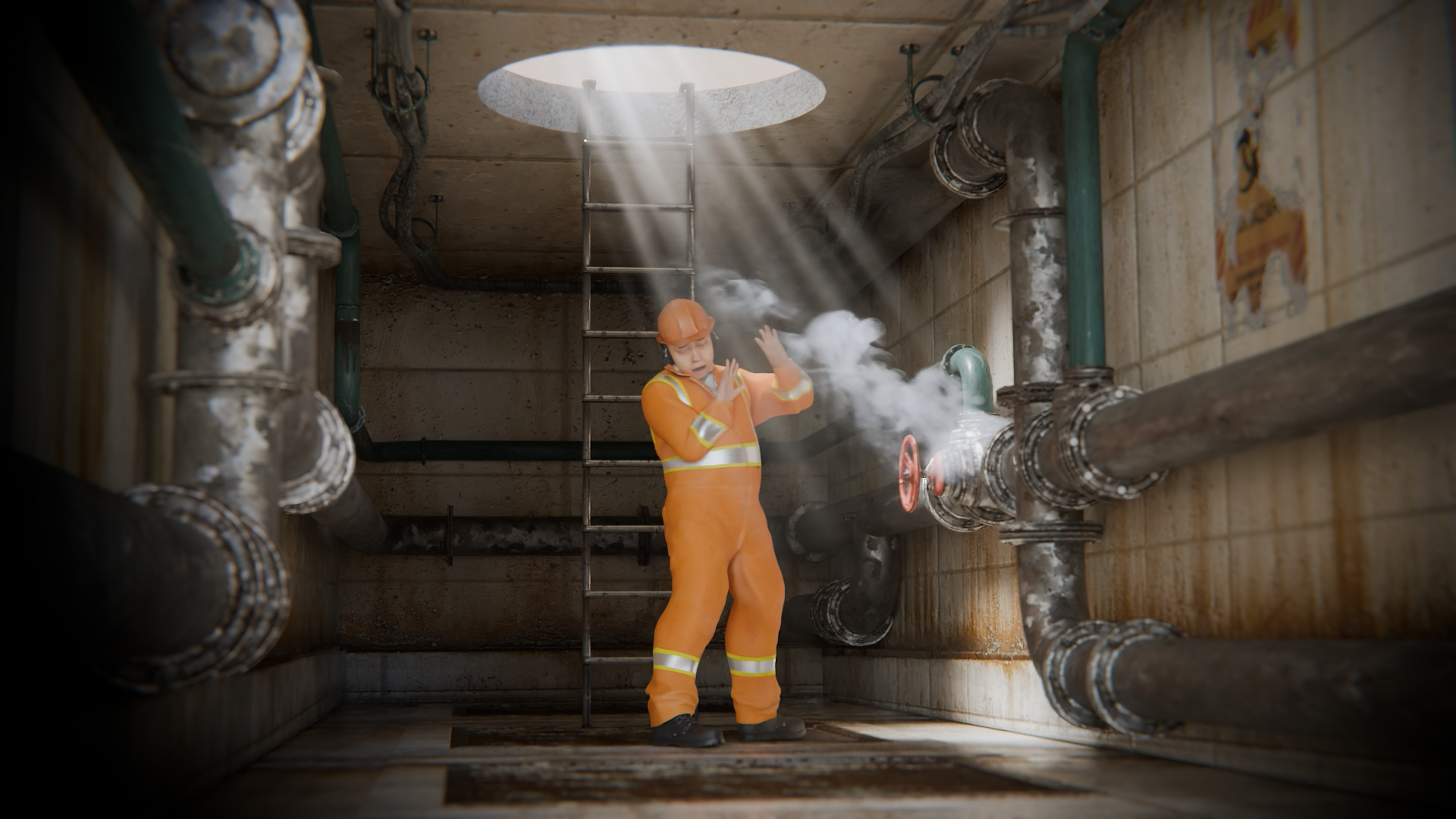 Confined Space Safety Training | Toxic Gas Hazard 3D Animation