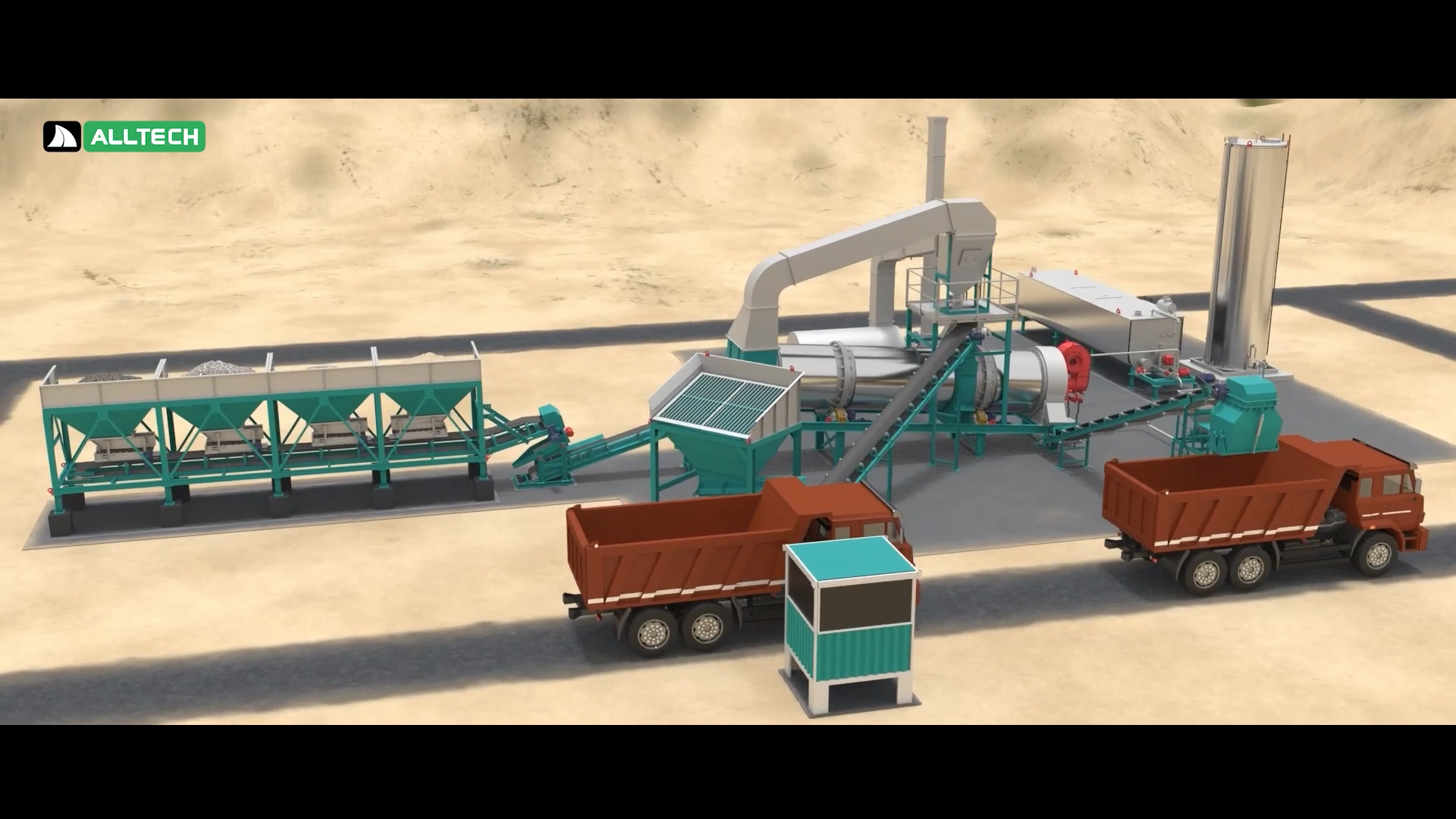 Counterflow Drum Mix Plant | Industrial 3D Animation